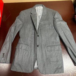 Thom Browne Mens Gray Notch Collar Long Sleeve Single Breasted Blazer Size M